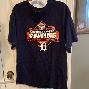 MLB Dark Blue Cotton Tee Detroit Tigers Size XL